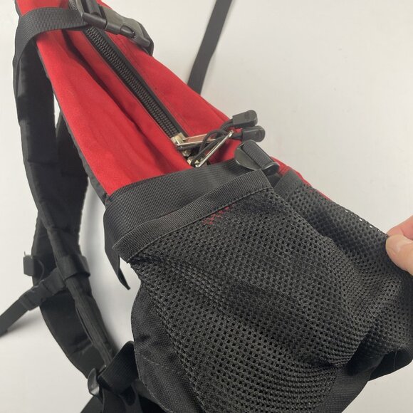 Vintage The North Face Backpack Hike Travel School Padded Waist Chest Clip Red - Picture 7 of 14